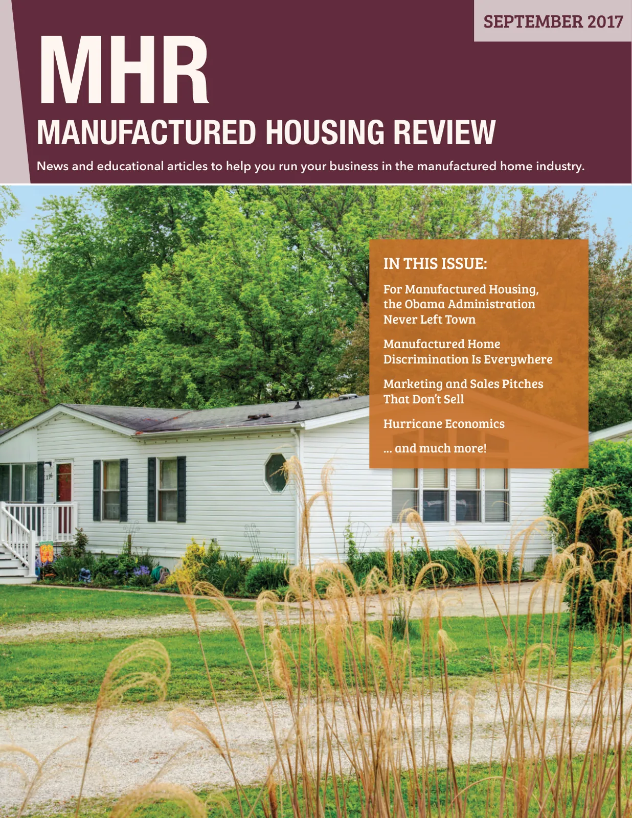 Page 1 of Manufactured Housing Review September 2017