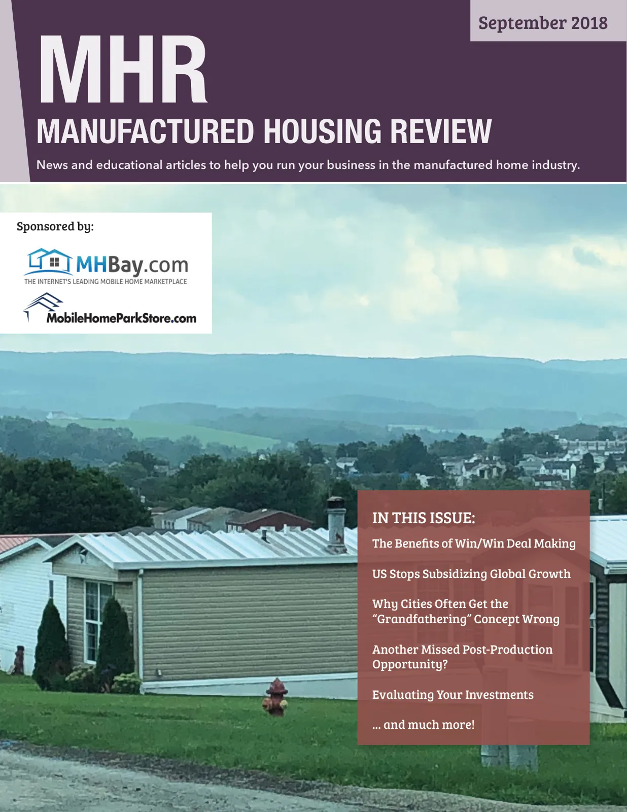Page 1 of Manufactured Housing Review September 2018