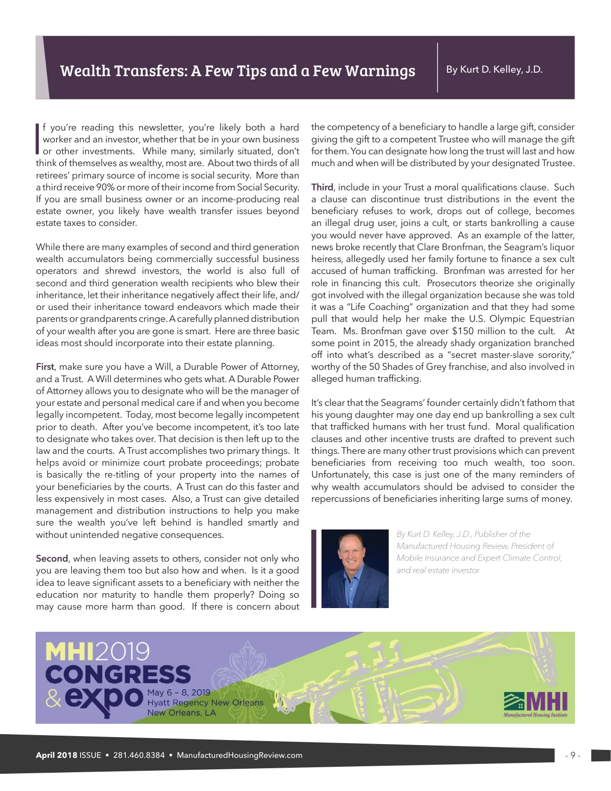 Page 9 of Manufactured Housing Review September 2018