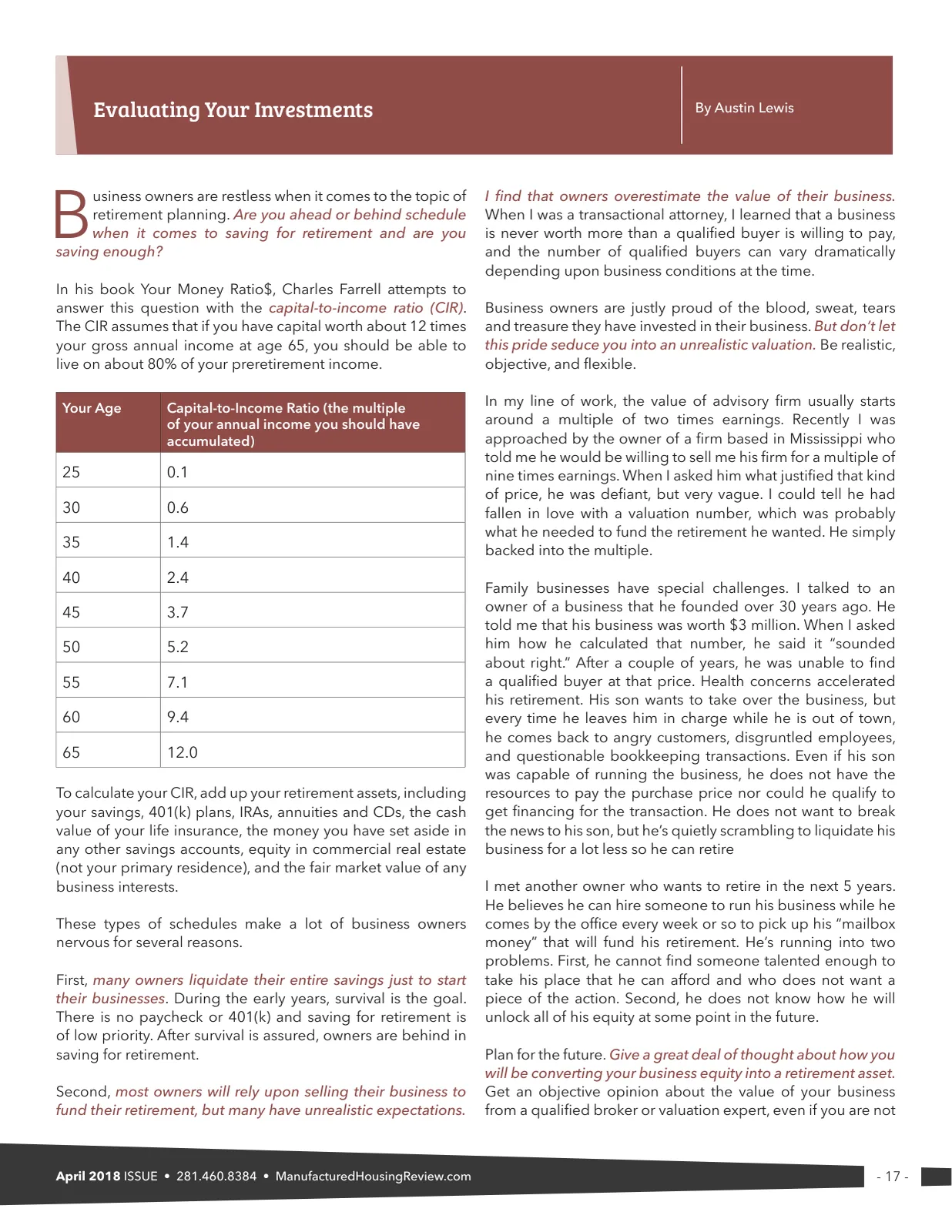 Page 17 of Manufactured Housing Review September 2018