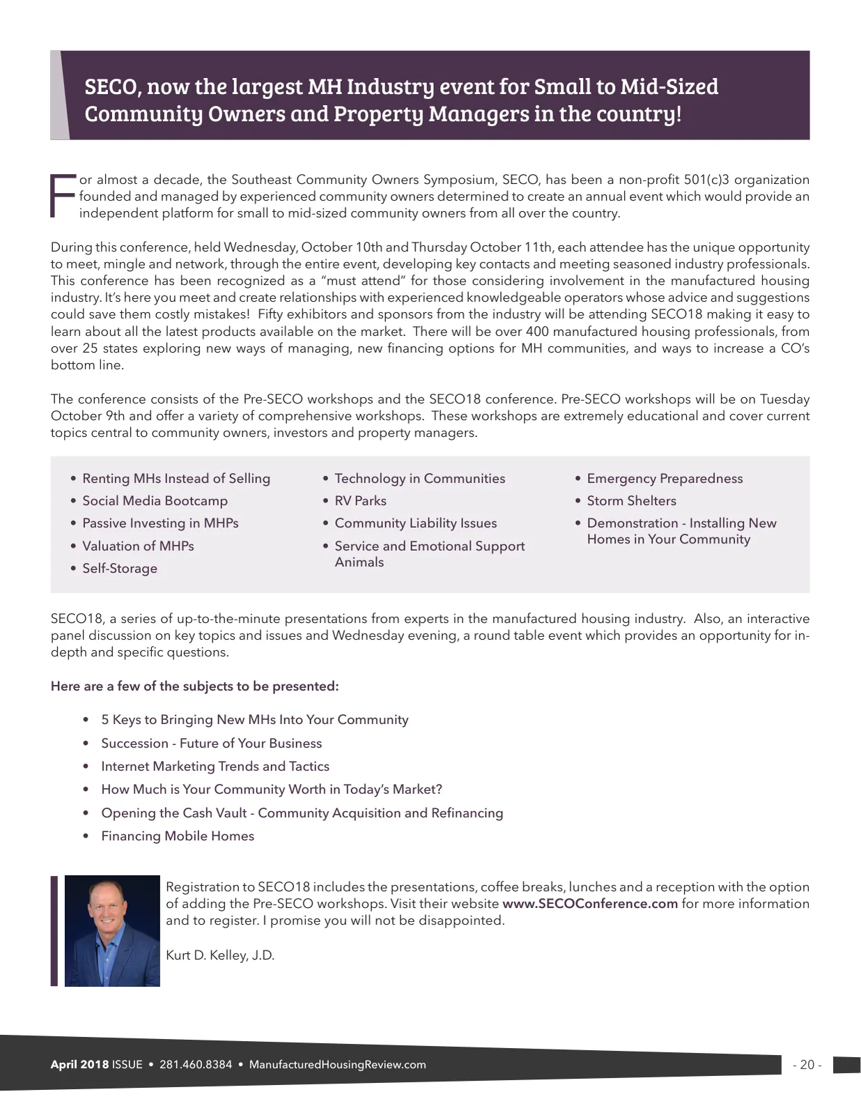 Page 20 of Manufactured Housing Review September 2018