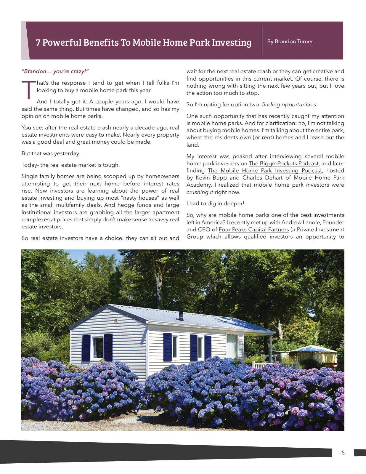 Page 5 of Manufactured Housing Review 2019 Q3