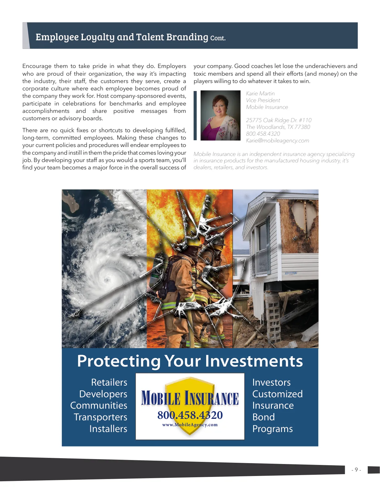 Page 9 of Manufactured Housing Review 2019 Q3