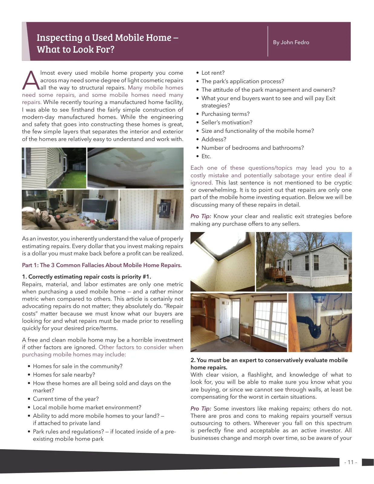 Page 11 of Manufactured Housing Review 2019 Q3