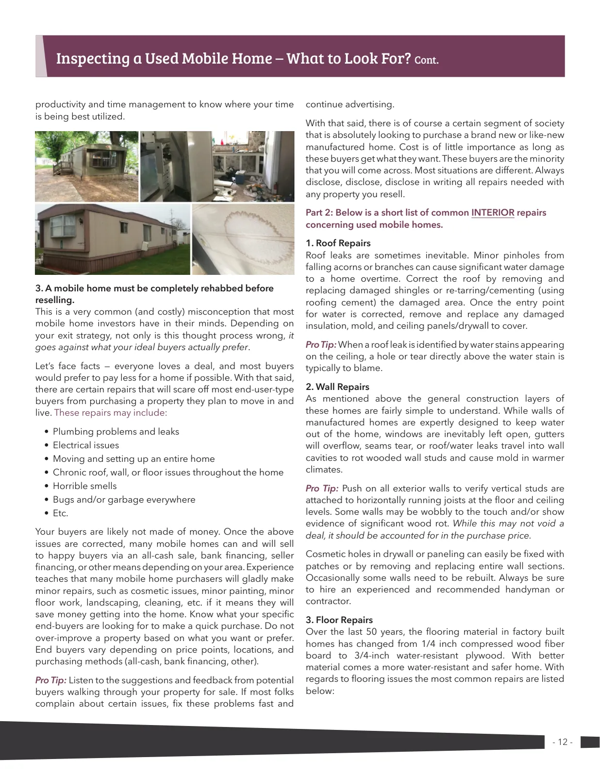 Page 12 of Manufactured Housing Review 2019 Q3