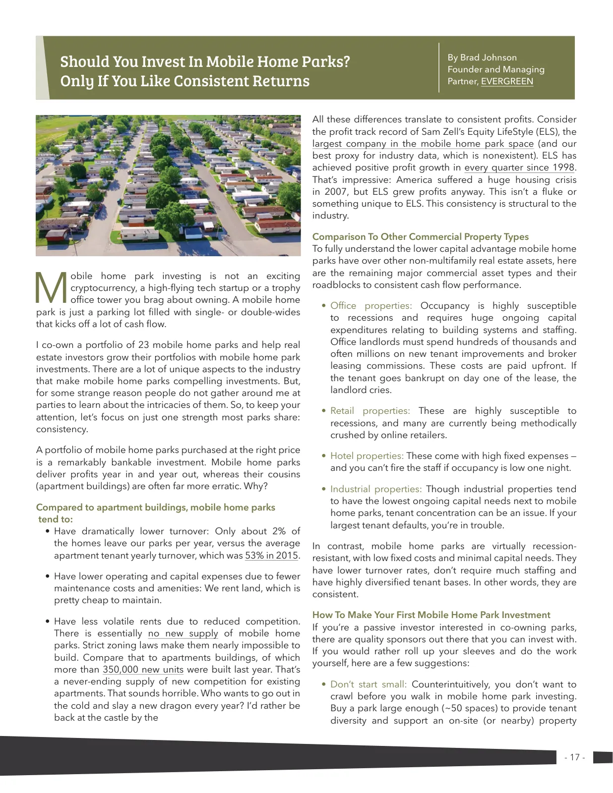 Page 17 of Manufactured Housing Review 2019 Q3