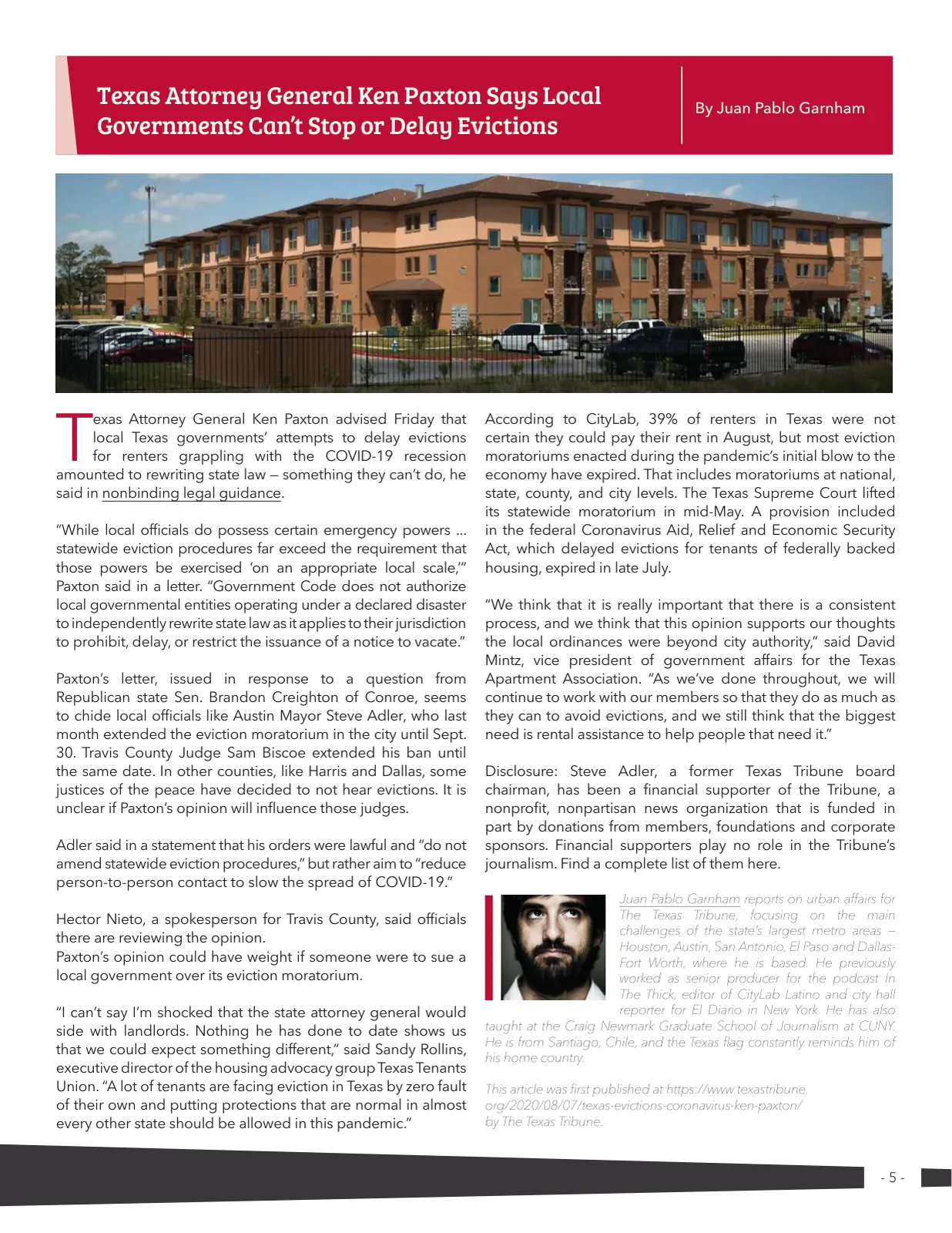 Page 5 of Manufactured Housing Review 2020 Q3