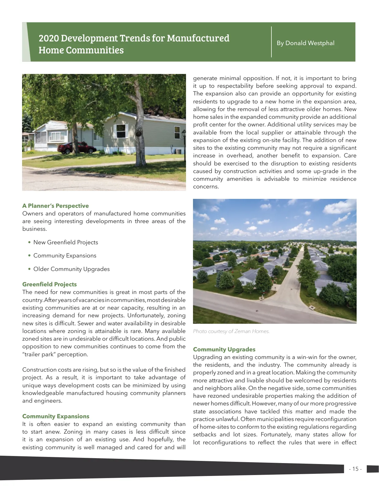 Page 15 of Manufactured Housing Review 2020 Q3
