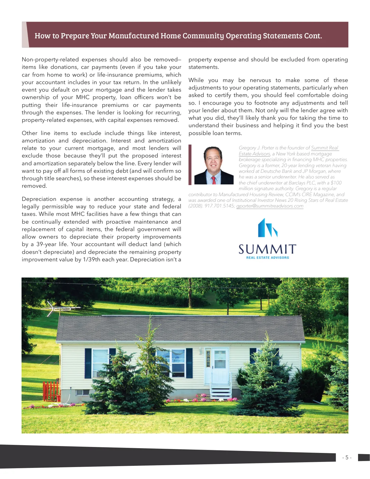 Page 5 of Manufactured Housing Review 2021 Q3