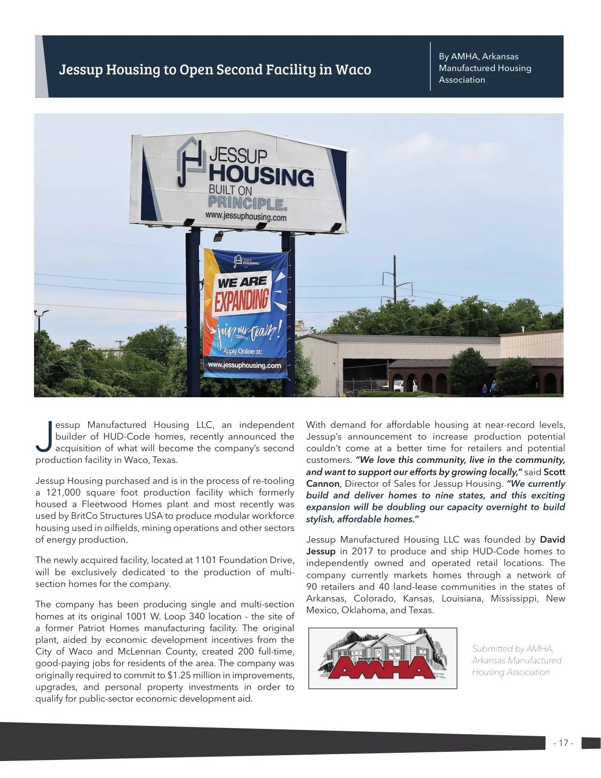 Page 17 of Manufactured Housing Review 2021 Q3