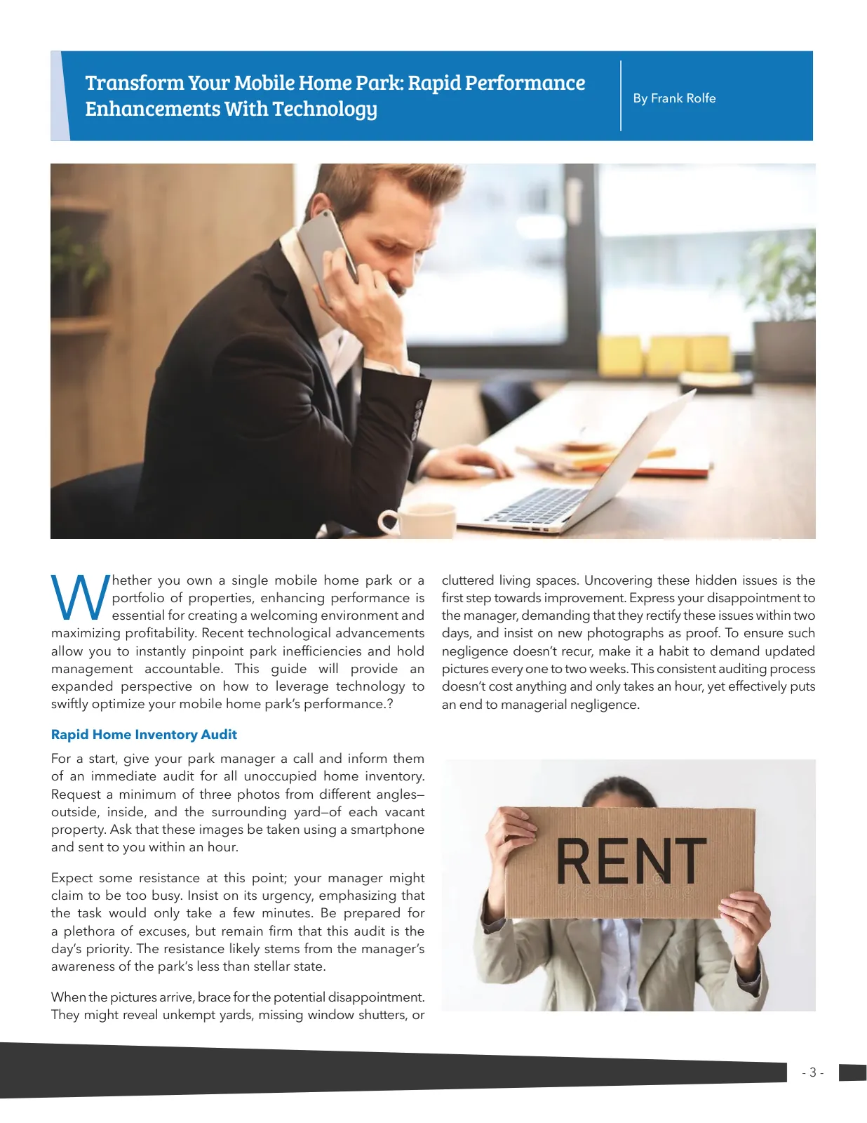Page 3 of Manufactured Housing Review 2023 Q3