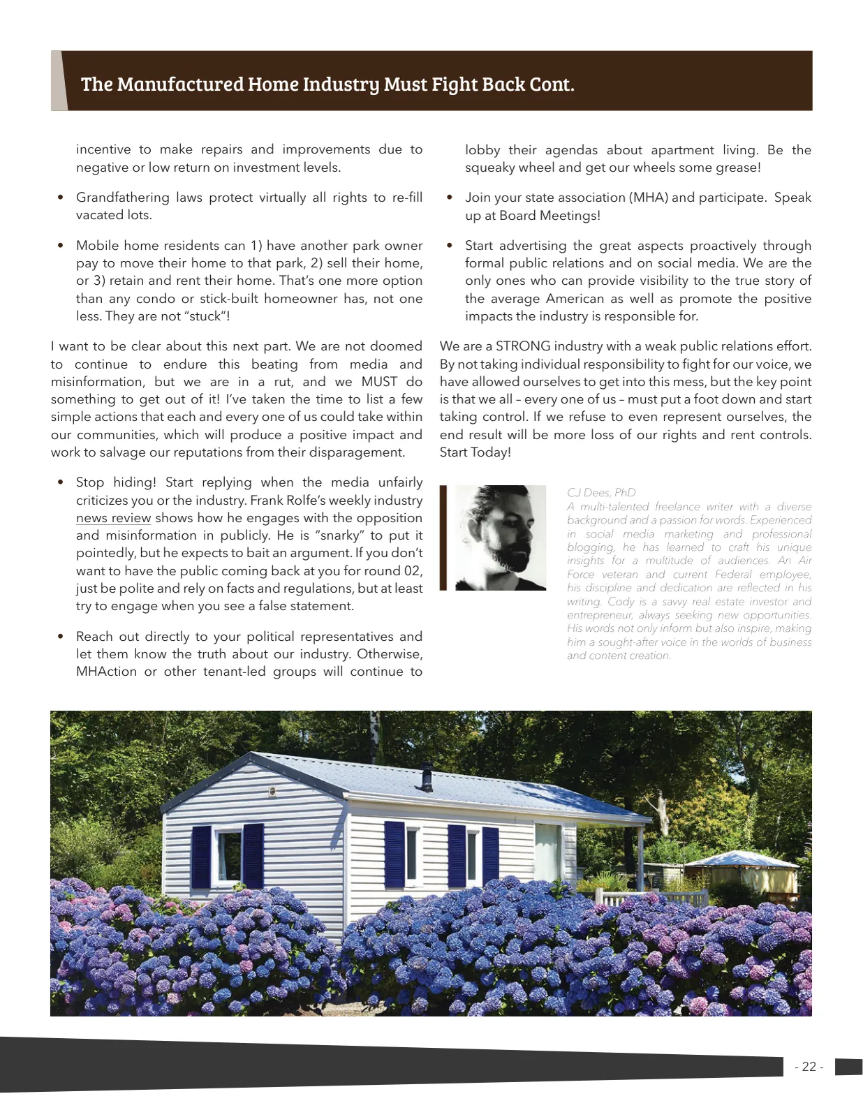 Page 22 of Manufactured Housing Review 2023 Q3