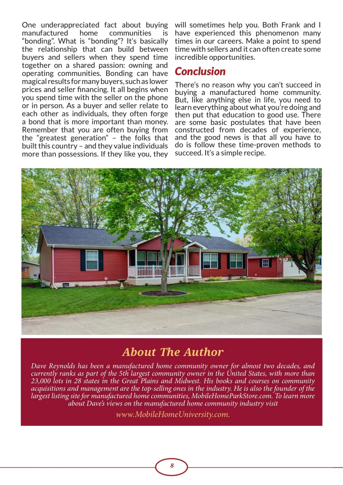 Page 8 of Manufactured Housing Review February 2017