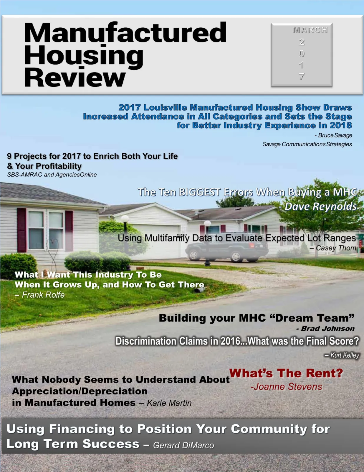 Page 1 of Manufactured Housing Review March 2017