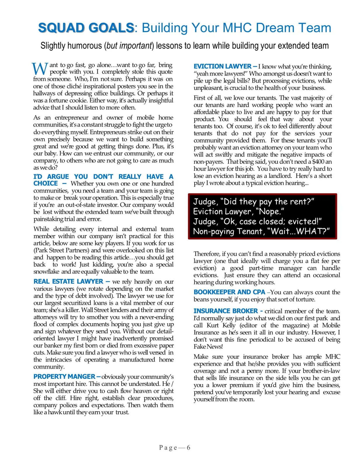 Page 6 of Manufactured Housing Review March 2017