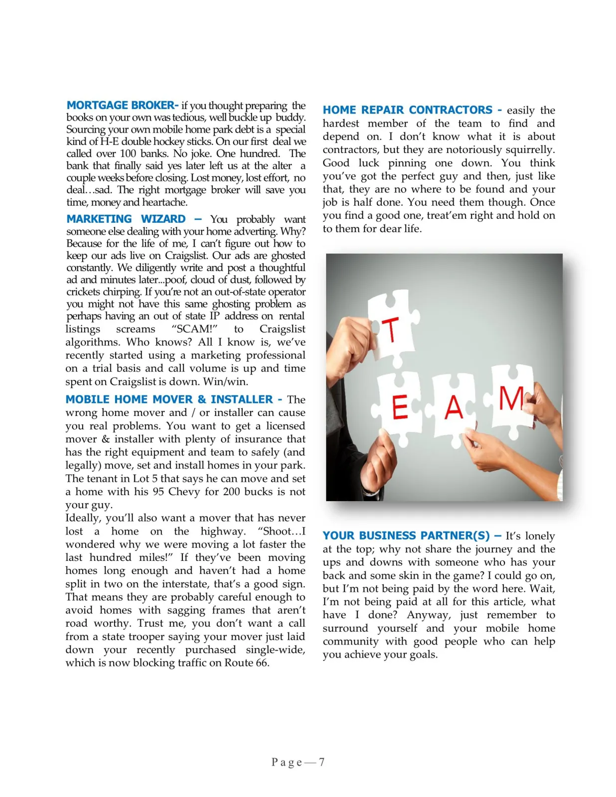 Page 7 of Manufactured Housing Review March 2017