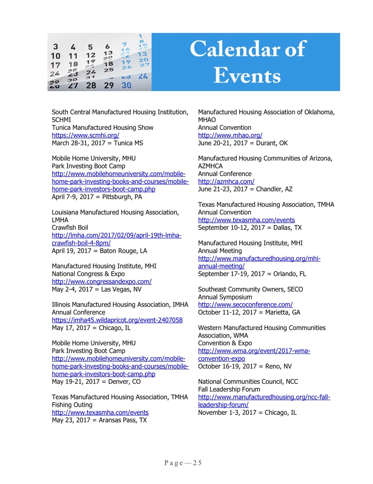 Page 25 of Manufactured Housing Review March 2017