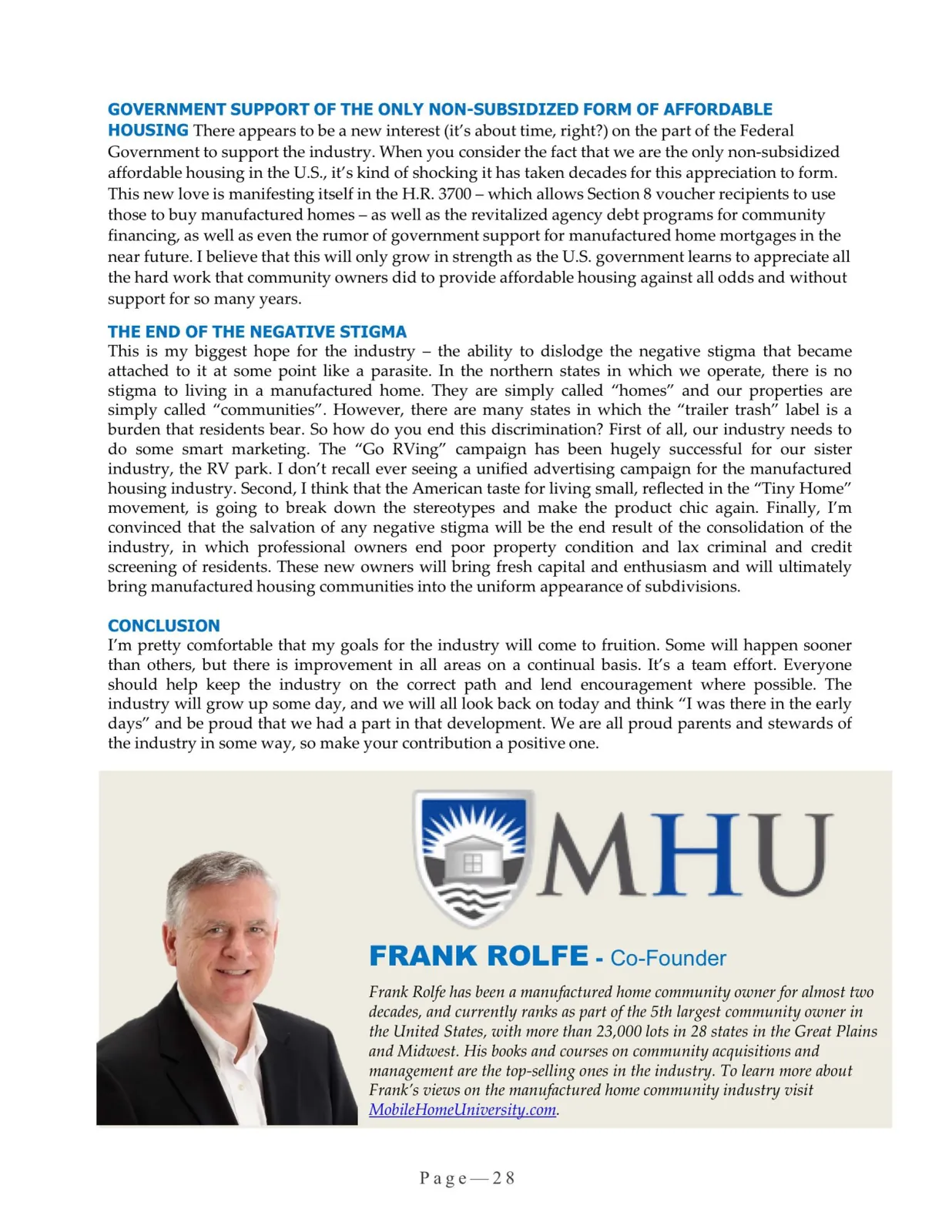 Page 28 of Manufactured Housing Review March 2017