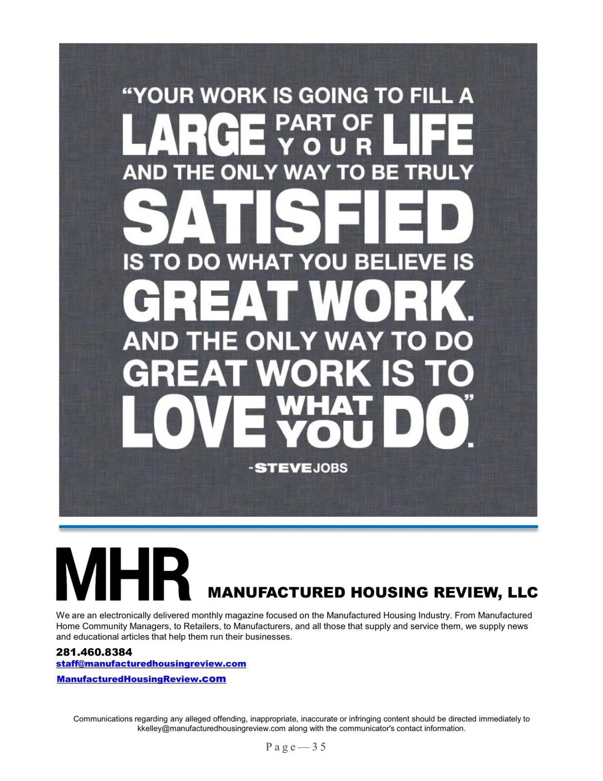 Page 35 of Manufactured Housing Review March 2017